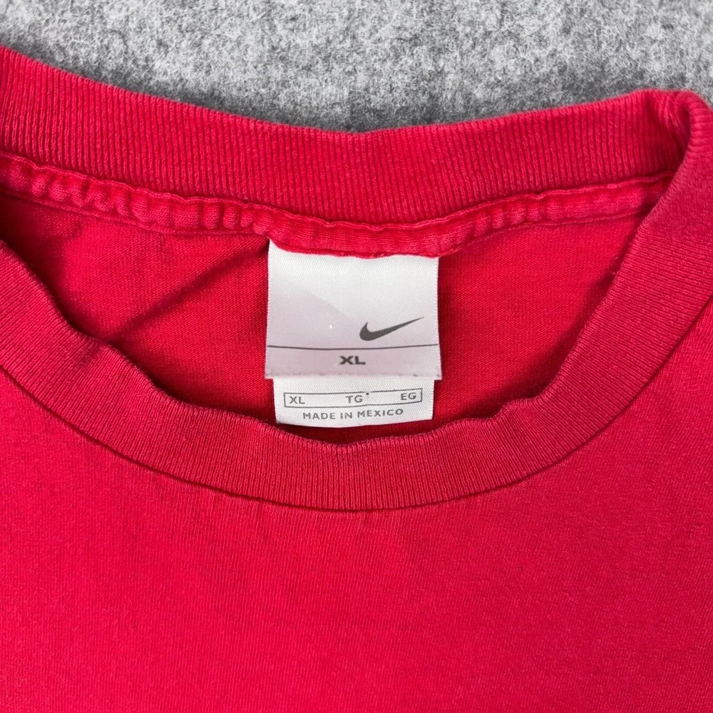VTG Nike‎ Shirt Mens XL Red Sportswear Logo Crew Neck Gray Tag Tee 90s Y2K
